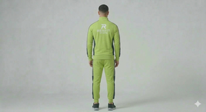 Ensemble de survêtement décontracté pour homme, coupe ajustée, deux pièces, style streetwear, avec logo personnalisé par sublimation, couleur unie, OEM, prix bas - Product Image 2