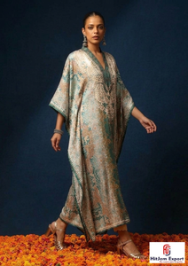 Vestido Kaftán Estampado para Mujer, Corte Holgado, Tela Suave, Ropa de Verano, para Vacaciones en la Isla, Venta al Por Mayor - Product Image 3