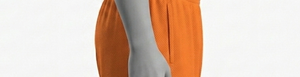 Men's Orange Mesh Polyester Shorts Elastic Waist Regular Fit Breathable Quick Dry Solid Color Summer Soccer Athletic Wear - Product Image 6