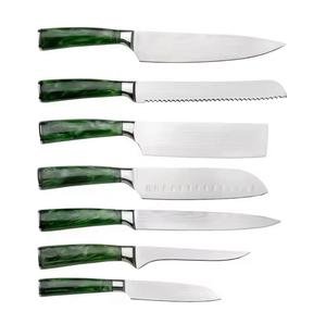 Traditional Style 7-Piece Stainless Steel Chef <b>Knives</b> with Customized Handle <b>Sharp</b> Serrated Edge for Multi-Purpose Eco-Friendly - Product Image 1