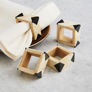 Ronds de serviette en corne naturelle faits à la main décor de table en corne polie accessoires de salle à manger rustiques réglage de table écologique pour la maison - Product Image 5