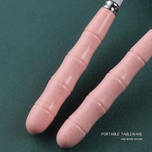 Stainless Steel Cutlery with Travel Case <b>Spoon</b> Fork Chopsticks Portable Reusable Tableware Kit Gift for Travel - Product Image 6