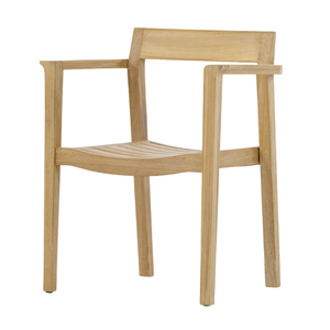 Ensemble de salle à manger d'extérieur moderne en teck avec table carrée et 4 chaises, mobilier de jardin résistant aux intempéries, design en bois massif - Product Image 4