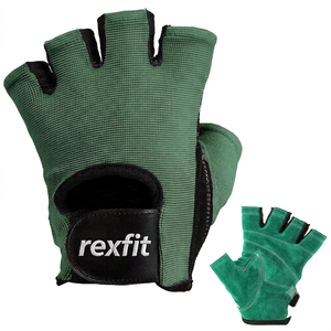 Gants de sport demi-doigts Rexfit en maille respirante avec support de poignet pour entraînement fitness, unisexe, vente en gros, personnalisables - Product Image 4