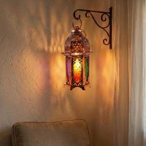 Portavelas de cristal verde con base metálica para el hogar y jardín, luces decorativas de cristal de colores, faroles para velas, portavelas para velas de té. - Product Image 1