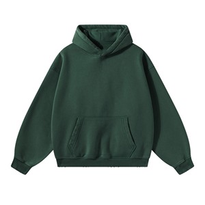 Sweat-shirt à capuche unisexe en molleton, coupe décontractée, bleu lac uni, avec poche kangourou et poignets côtelés, vente en gros, vêtements décontractés - Product Image 3