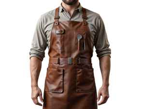 Tablier de protection en cuir premium pour four à pizza, résistant à la chaleur et aux odeurs, robuste et décontracté, idéal pour la cuisson au feu de bois, qualité professionnelle - Product Image 1