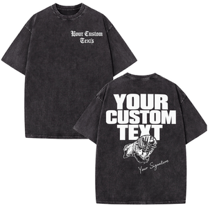 Camiseta personalizada para hombre, estilo urbano, color negro, 100% algodón, talla grande, 300 g/m², hombros caídos, cuello acanalado de alta calidad. - Product Image 5