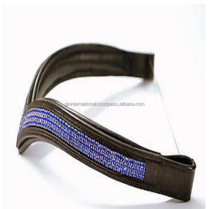 CUIR VÉRITABLE EN CRISTAL CLAIR À 2 RANGÉES DE HAUTE QUALITÉ BANDE DE LUXE EN FORME DE V AVEC REMBOURRAGE DOUX TAILLES PERSONNALISÉES - Product Image 1