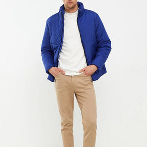 Chaqueta de Invierno Acolchada de Alta Calidad 100% Poliéster con Cuello Alto, Cremallera Completa y Manga Larga para Hombre - Product Image 1