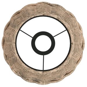 Pantalla de Lámpara de Techo de Mimbre Marrón con Incrustaciones Decorativas de Hierro Medianas, Cubiertas y Pantallas de Lámpara Elegantes - Product Image 5