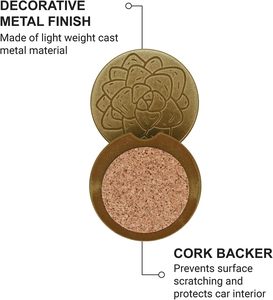 Natural Succulent Car Coasters for Cup Holders Universal Absorbent with Cork Backing Cute Auto <b>Interior</b> <b>Accessories</b> - Product Image 5
