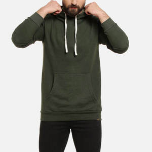Men's Embroidered Solid Front Hooded Sweatshirts <b>Thick</b> <b>Fleece</b> Winter Custom Apparel - Product Image 3