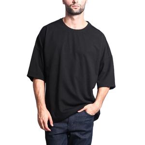 T-shirts pour hommes en coton de qualité supérieure grande taille foncé impression personnalisée logo tricoté réfléchissant respirant BD design vierge uni - Product Image 2