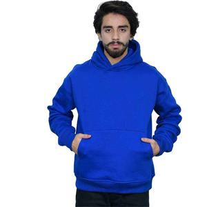 Sudadera con capucha para hombre de algodón y elastano, personalizada con estampado, tejida, estilo vintage, lavada, azul cobalto, con cremallera completa, oversize - Product Image 6