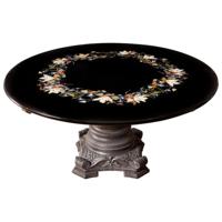 Plateau de table basse moderne en marbre Pietra Dura incrusté de pierres précieuses, respectueux de l'environnement