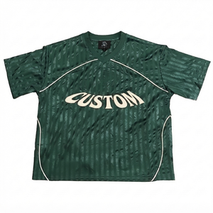 Camiseta de Fútbol Retro Personalizada Verde Vintage, Camiseta de Fútbol con Estampado por Sublimación, Ropa Deportiva de Manga Corta - Product Image 1