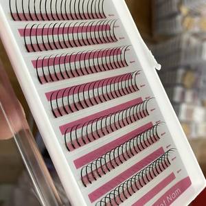 Extensiones de Pestañas de Volumen Premium de Alta Calidad, Pestañas Spike, 12/16 Líneas, Negro Mate, Suaves, Pelo Sintético Coreano PBT, 20 mm - Product Image 2