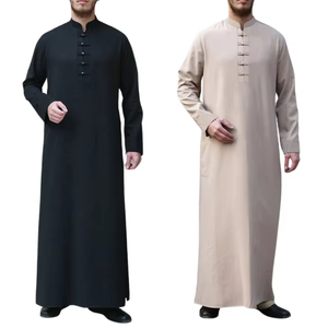 Ropa Islámica, Thobes de Manga Larga para Hombre, Calidad Superior, Tela Personalizada, Estilo Modesto, Ropa Árabe de Dubái, Thawbs para Hombre - Product Image 1