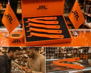 มีดโกนหนวดตรง JRL ทำจากสแตนเลสสีทอง คุณภาพสูง พร้อมบริการสกรีนโลโก้และบรรจุภัณฑ์สีตามสั่ง - Product Image 5