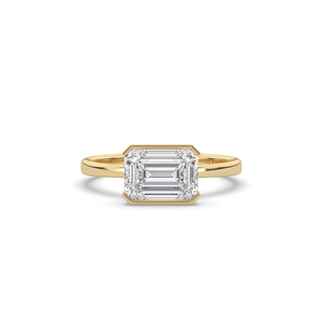 Anillo de Oro de 14K/10K con Diamante de Laboratorio de 2.40Ct, Corte Esmeralda, Estilo Ligero y Único, para Mujer, Regalo de Aniversario, Compromiso o Boda - Product Image 1