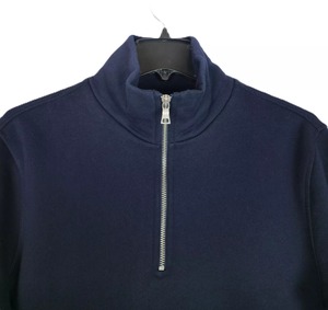 Men's Casual Athletic Streetwear Custom Color Quarter Zip Pullover 100% Cotton Regular Fit Fleece Custom Design Printing Label - Product Image 4