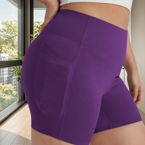 Shorts Deportivos para Mujer con Bolsillos Laterales, Cintura Alta, para Correr, Entrenamiento, Fitness, Yoga, Transpirables, Ropa Deportiva Activa - Product Image 2