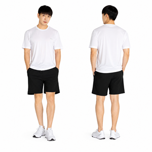 T-shirt unisexe à manches courtes à séchage rapide et léger pour homme, motif lettres, col rond, coupe décontractée, longueur standard, en jersey tricoté en soie glacée - Product Image 1