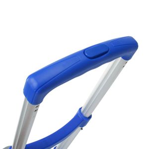 Carrello Pieghevole Portatile in Alluminio Blu, Trolley Richiudibile per Trasporto Bagagli - Product Image 5