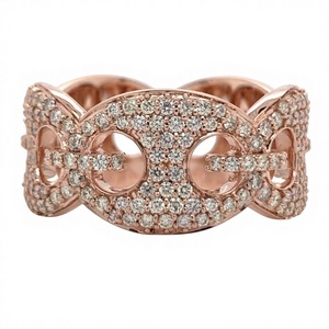 Anillo de compromiso de moissanita auténtica con incrustaciones, joyería hip hop, anillo de moissanita con incrustaciones de diamantes para hombres, regalos de aniversario - Product Image 1