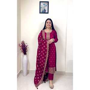 Conjunto Dupatta de pantalones de fiesta para mujer - Product Image 3