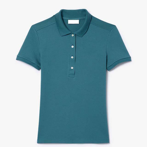 PUFFIN SPORTS Polo à manches courtes pour femme, couleur unie, coton tricoté, respirant, coupe décontractée, pour le printemps et l'été - Product Image 3