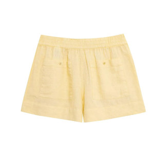 Conjunto de Camisa y Pantalones Cortos Casuales para Mujer, de Algodón y Satén, Transpirable y Ecológico, Camisa de Manga Corta de Verano + Pantalones Cortos con Cintura Elástica y Bolsillos - Product Image 5