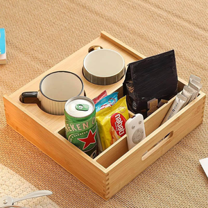 2026 Trending Modern Premium Food Grade Bamboo Multifunction Couch <b>Caddy</b> Cup Holder Tray for Drinks Snacks and Remotes - Product Image 4