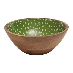 Bol en bois artisanal écologique au design classique avec ustensiles de service pour la présentation des aliments lors de fêtes - Product Image 3