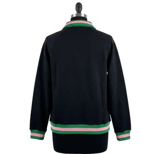 <b>Black</b> Quarter Zip Sweatshirt Women Green Stripe Collar <b>Long</b> Sleeve Pullover Casual Fashion <b>Top</b> Graphic Style Apparel - Product Image 2