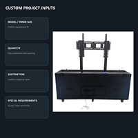 Flight case motorisé sur mesure pour écran LCD LED Plasma de 55'', 65'', 86'', 75''