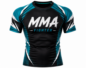 Maillot de compression personnalisé à manches courtes pour MMA, BJJ, Jiu Jitsu, entraînement de grappling, sublimé, performance fitness - Product Image 2