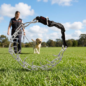 Easy Control Simple Iron Solid Unadorned <b>Dog</b> Spike <b>Choke</b> Pinch <b>Collar</b> Quick Release Plastic Buckle Stocked Pet Training - Product Image 3