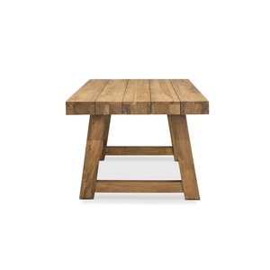 <b>Rustic</b> Solid <b>Wood</b> Rectangle <b>Dining</b> <b>Table</b> With Trestle Legs For Home Furniture Use - Product Image 3