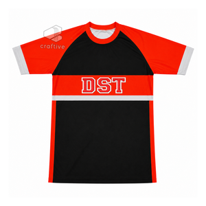 Delta |   Sigma |   Camiseta Deportiva de Fútbol para Mujer, Marca Theta Sorority, de Algodón Orgánico, con Bloques de Color, Manga Corta, Cuello Redondo, Sublimada - Product Image 1