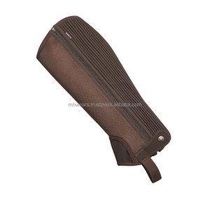 MH Custom Horse <b>Riding</b> Half <b>Chaps</b> Premium Leather Equestrian Gaiters Horse Rider Leg Covers - Product Image 6