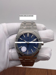 Montre de luxe sportive de haute qualité avec lunette en acier inoxydable de 41 mm, cadran bleu, affichage de la date, saphir, style hip-hop - Product Image 2