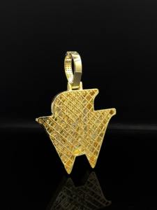 Pendentif pour homme en alliage, style Hip Hop, motif Couronne Urbaine, serti de diamants, style Bling Intense, thème Chrétien - Product Image 5