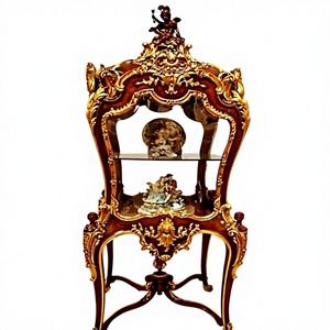 Mesa de Madera Maciza Hecha a Mano de Primera Calidad, Acabado Dorado Antiguo, Ligera, Portátil, Decorativa, Muebles para Sala de Estar, OEM, ODM, Venta al Por Mayor - Product Image 3