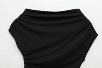 Blus Wanita Ukuran Besar Tanpa Lengan Asimetris Warna Solid Kasual Musim Panas Bahan Bernapas Ramah Lingkungan Bordir Sutra Warna Sesuai Pesanan