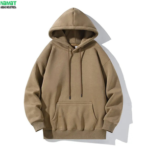 เสื้อฮู้ดดี้โอเวอร์ไซส์ผู้ชาย ผ้าฝ้าย 100% เฟรนช์เทอร์รี่ สีพื้น สวมใส่สบายๆ สำหรับฤดูใบไม้ร่วง - Product Image 3