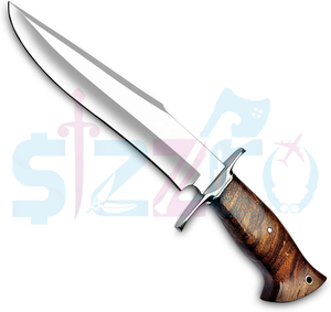 Cuchillo Bowie de Acero D2 Hecho a Mano con Mango de Madera y Funda de Cuero, Ideal para Caza y Camping, Regalo OEM Ideal para Él - Product Image 3