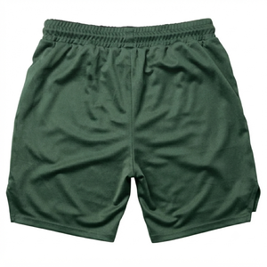 Custom <b>Green</b> Mesh 100% Polyester Breathable Knee Length Gym <b>Shorts</b> <b>Men</b> Athletic Training Workout Running Activewear Wholesale - Product Image 3