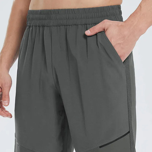 กางเกงขาสั้นออกกำลังกายผู้ชายคุณภาพสูงแบบลำลอง กันน้ำ ผ้าฝ้ายอ๊อกซ์ฟอร์ด 100% ปักโลโก้ด้านหน้า เหมาะสำหรับวิ่ง ฟิตเนส ยิม และเล่นกีฬาในช่วงฤดูร้อน - Product Image 6